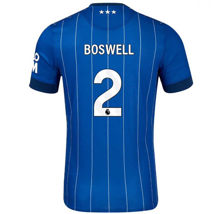 Niño Fútbol Camiseta Maria Boswell #2 Azul Marino 1ª Equipación 2024/25 Argentina