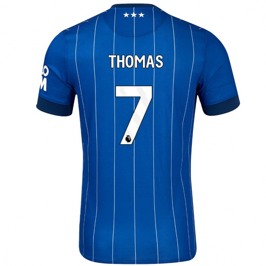 Niño Fútbol Camiseta Natasha Thomas #7 Azul Marino 1ª Equipación 2024/25 Argentina