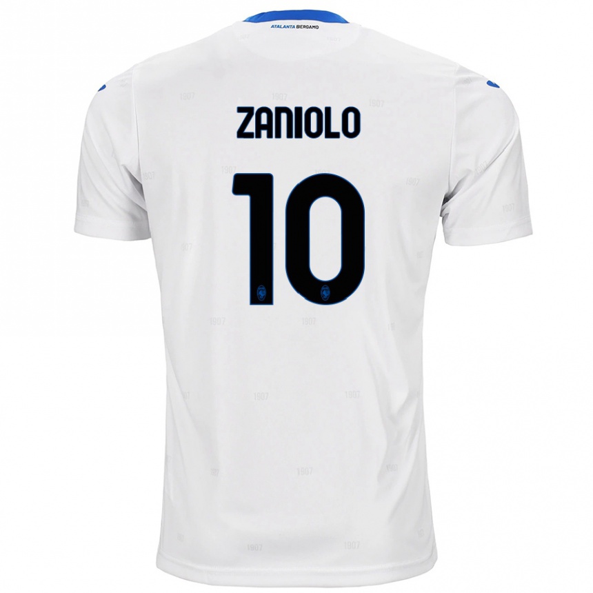 Niño Fútbol Camiseta Nicolò Zaniolo #10 Blanco 2ª Equipación 2024/25 Argentina