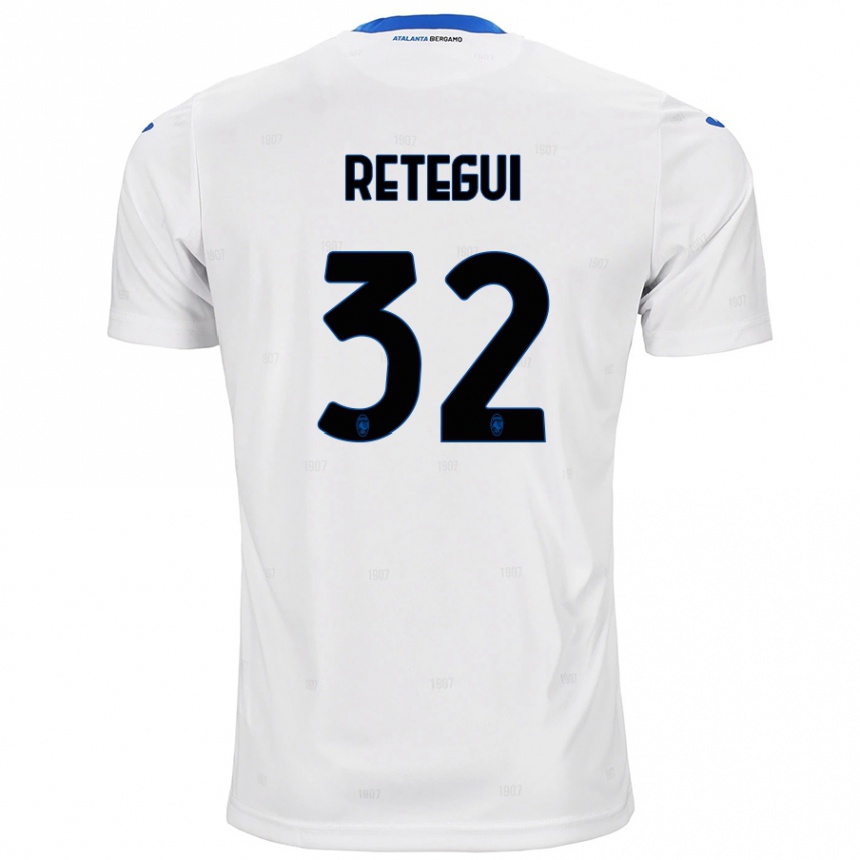 Niño Fútbol Camiseta Mateo Retegui #32 Blanco 2ª Equipación 2024/25 Argentina