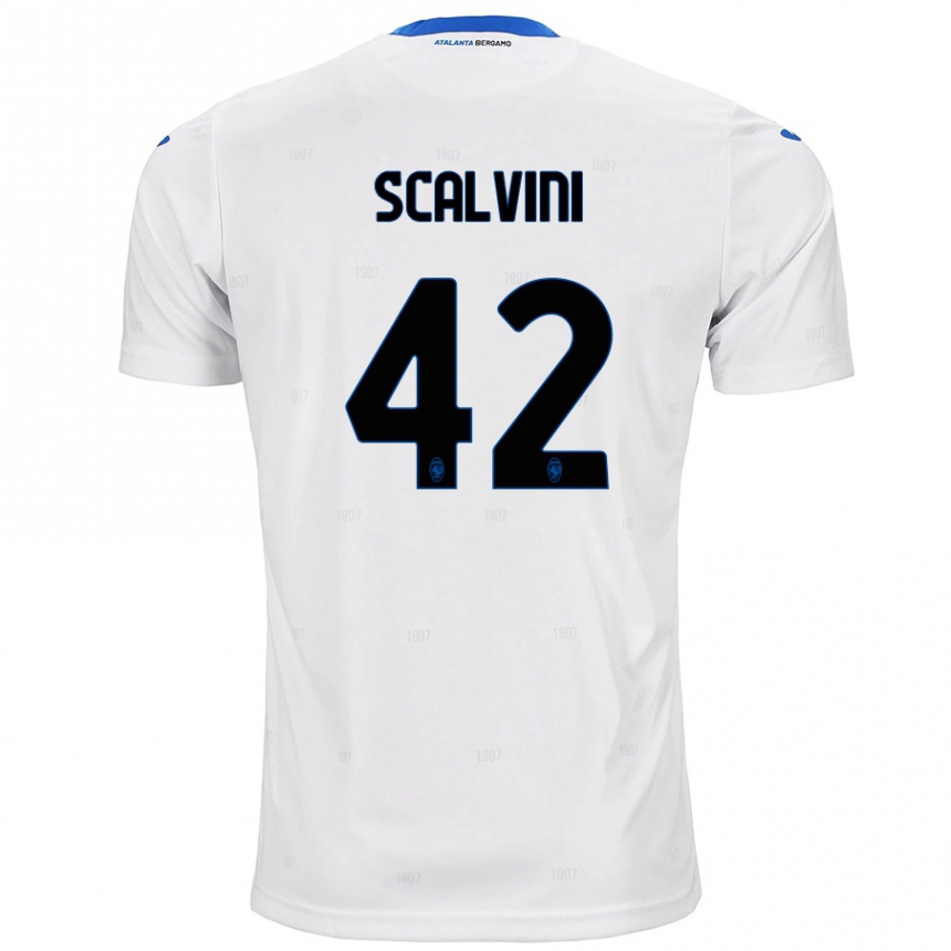 Niño Fútbol Camiseta Giorgio Scalvini #42 Blanco 2ª Equipación 2024/25 Argentina