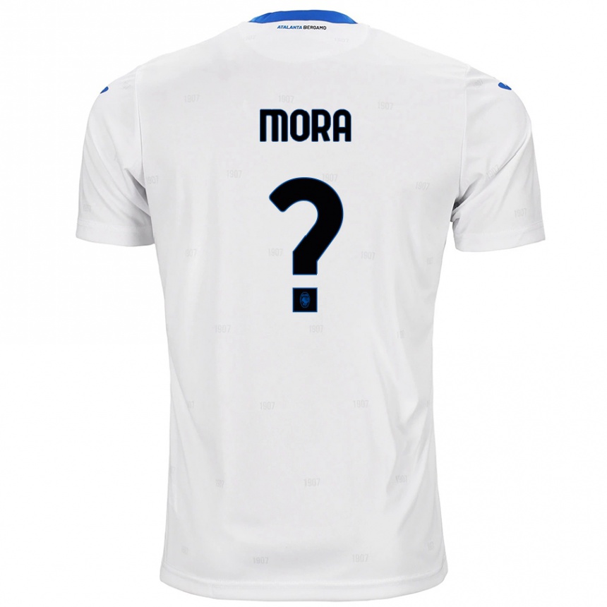 Niño Fútbol Camiseta Christian Mora #0 Blanco 2ª Equipación 2024/25 Argentina