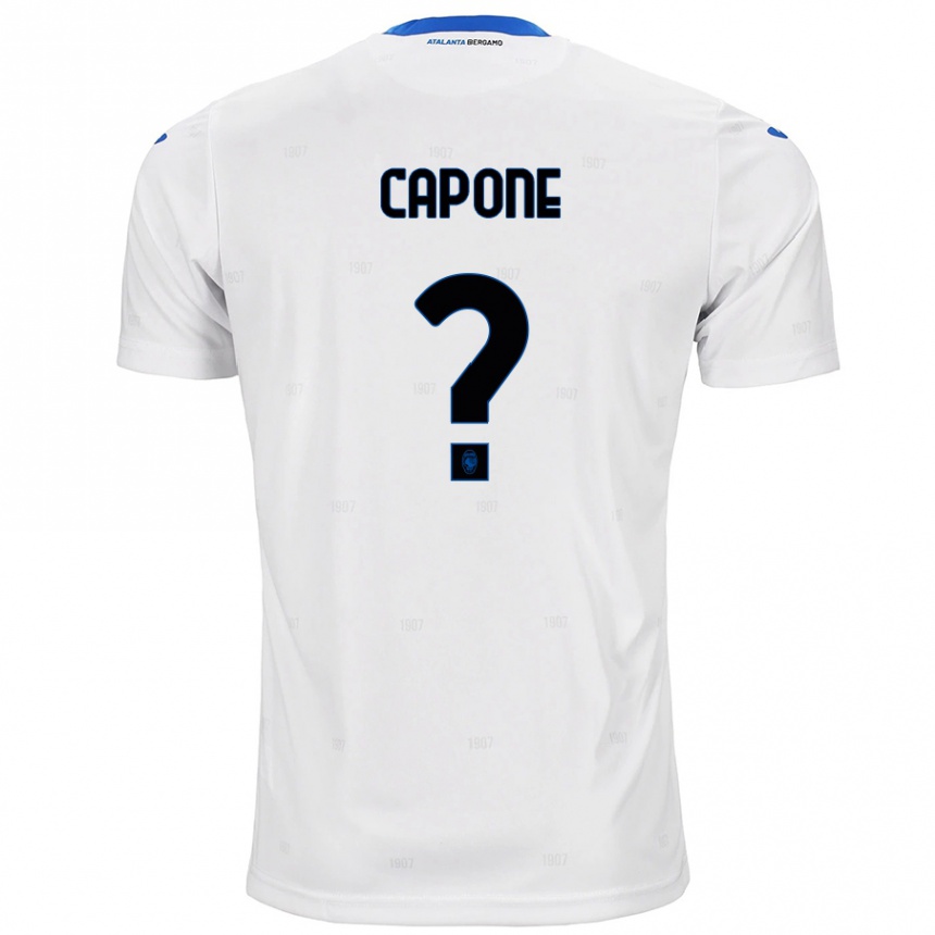 Niño Fútbol Camiseta Christian Capone #0 Blanco 2ª Equipación 2024/25 Argentina