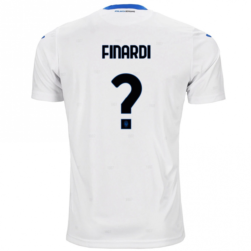 Niño Fútbol Camiseta Emanuele Finardi #0 Blanco 2ª Equipación 2024/25 Argentina