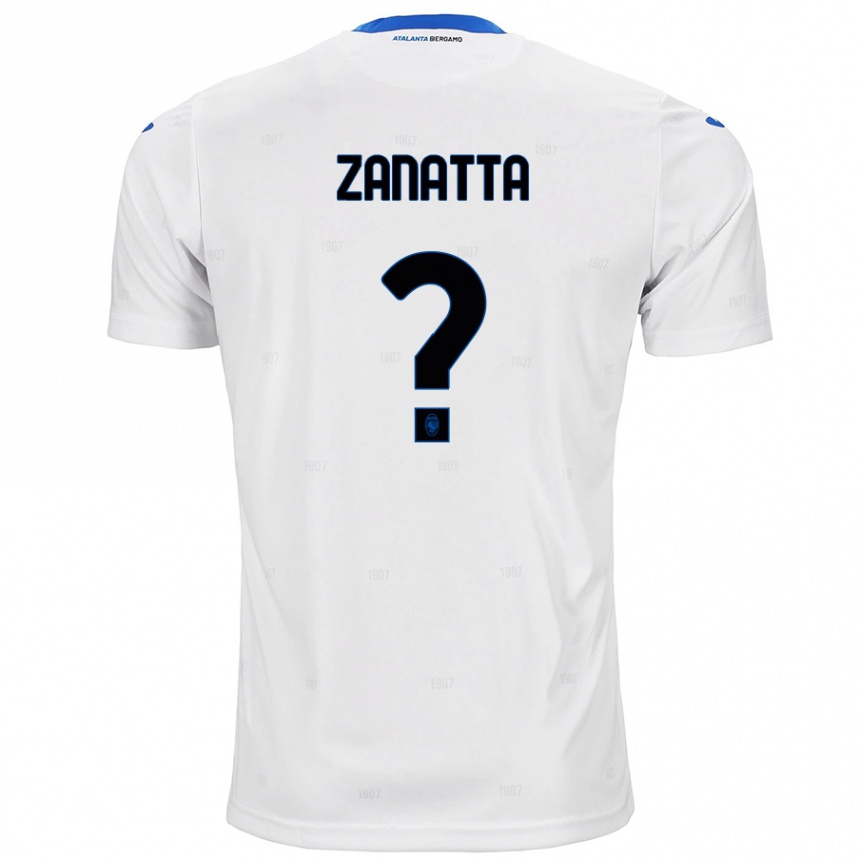 Niño Fútbol Camiseta Giovanni Zanatta #0 Blanco 2ª Equipación 2024/25 Argentina