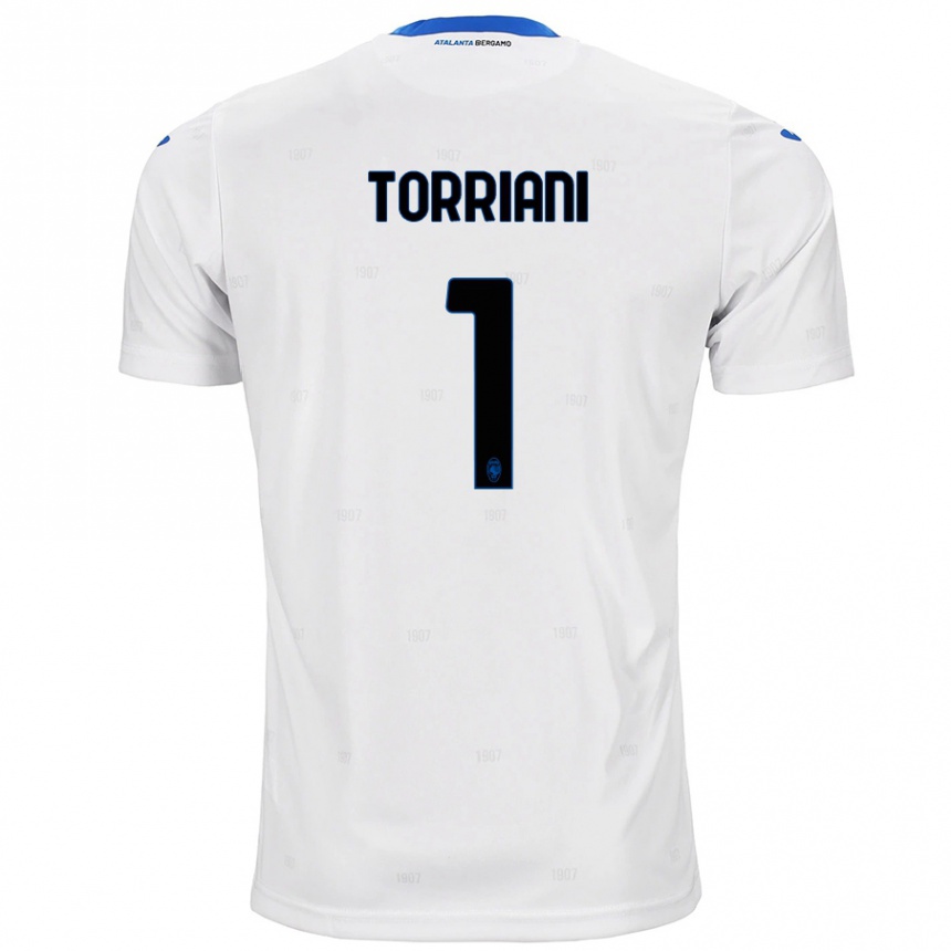 Niño Fútbol Camiseta Andrea Torriani #1 Blanco 2ª Equipación 2024/25 Argentina