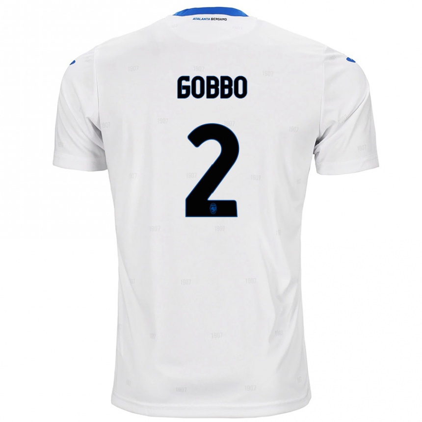 Niño Fútbol Camiseta Luca Gobbo #2 Blanco 2ª Equipación 2024/25 Argentina