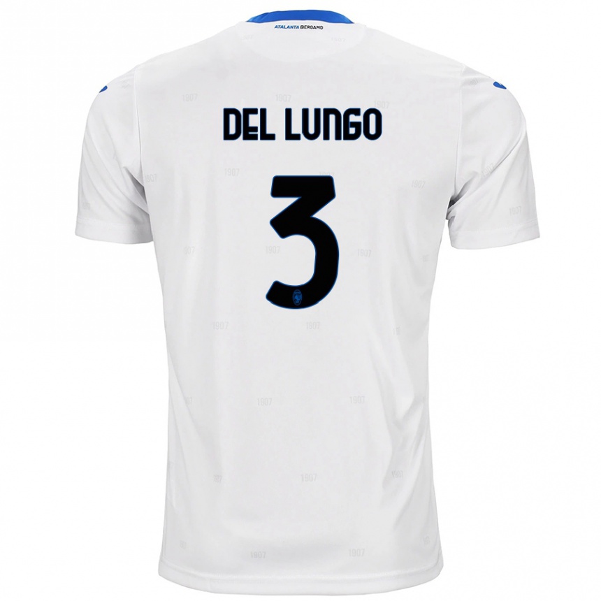 Niño Fútbol Camiseta Tommaso Del Lungo #3 Blanco 2ª Equipación 2024/25 Argentina