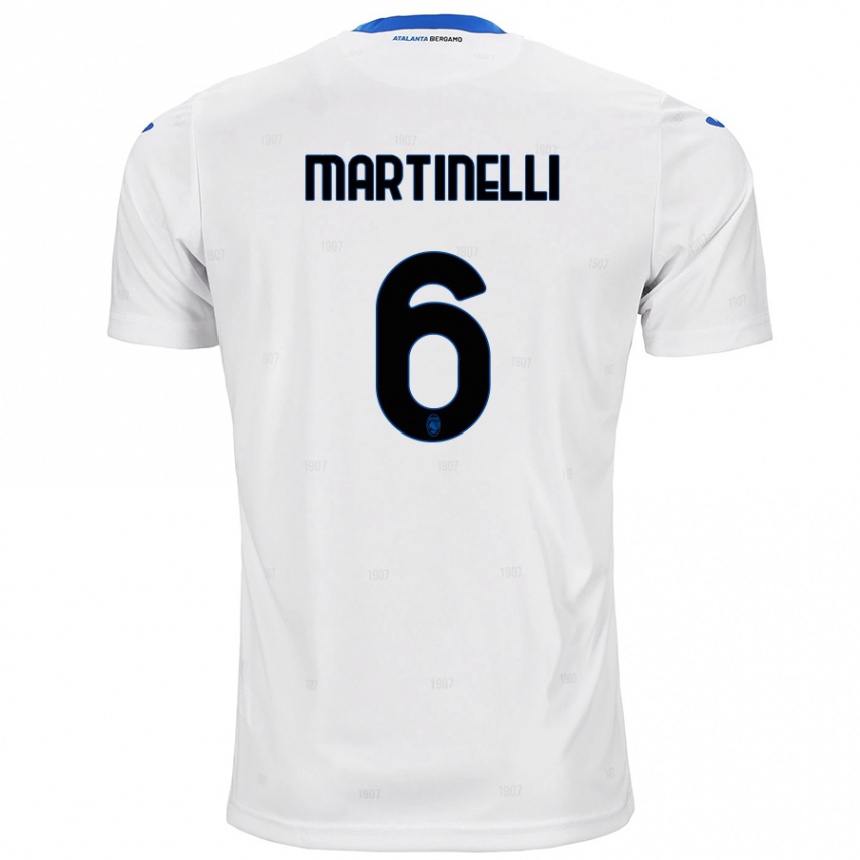 Niño Fútbol Camiseta Gabriel Martinelli #6 Blanco 2ª Equipación 2024/25 Argentina