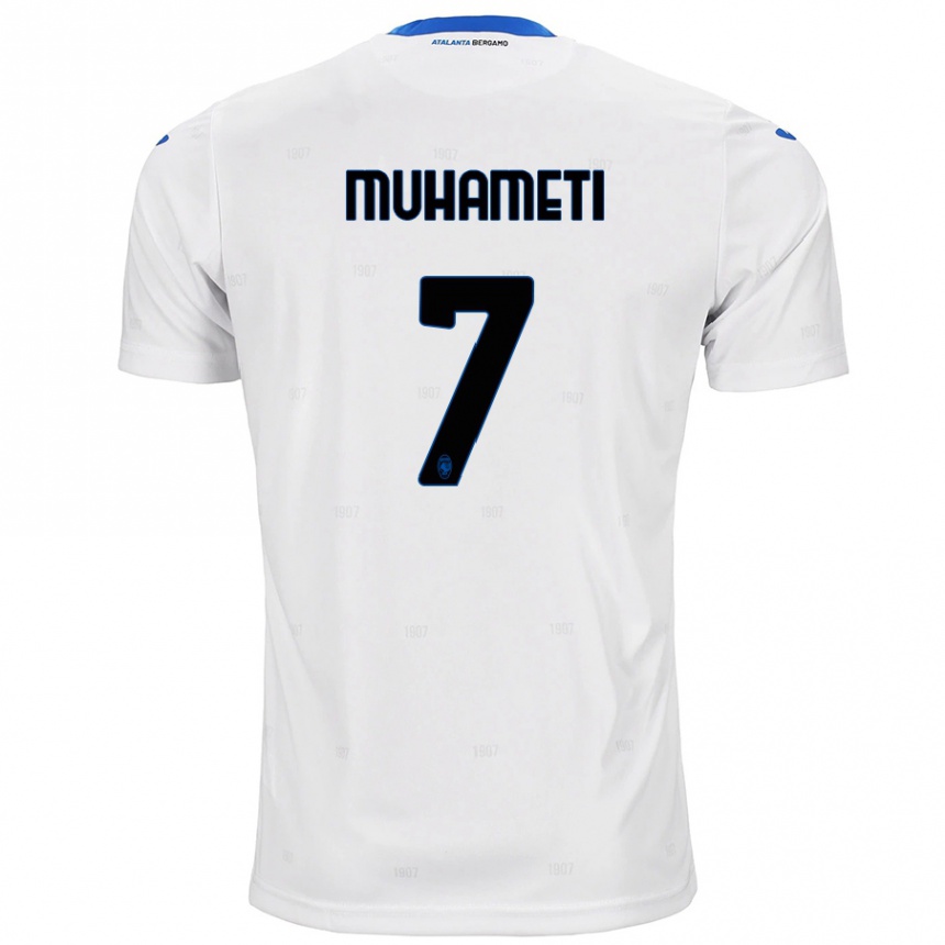 Niño Fútbol Camiseta Endri Muhameti #7 Blanco 2ª Equipación 2024/25 Argentina