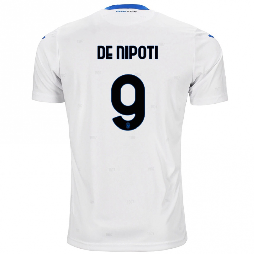 Niño Fútbol Camiseta Tommaso De Nipoti #9 Blanco 2ª Equipación 2024/25 Argentina