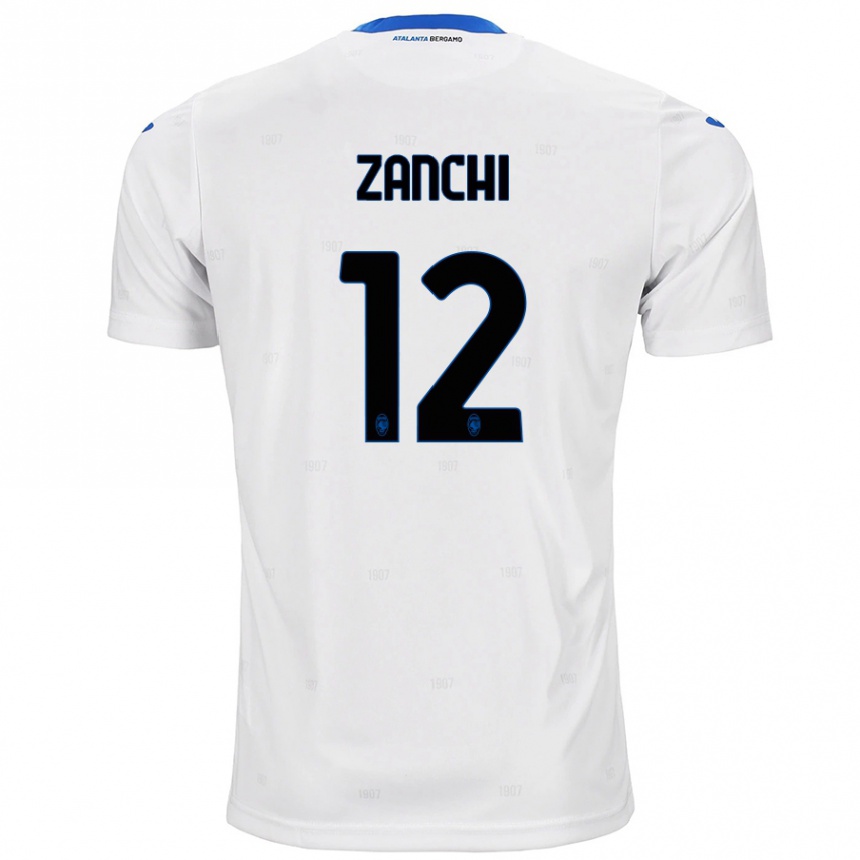 Niño Fútbol Camiseta Edoardo Zanchi #12 Blanco 2ª Equipación 2024/25 Argentina