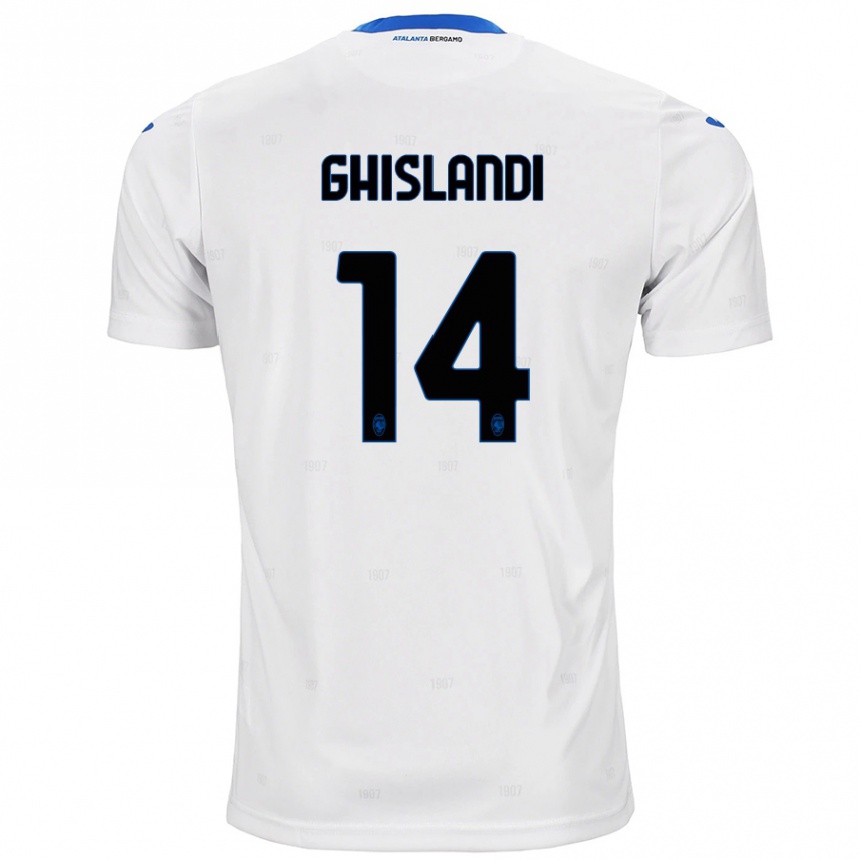 Niño Fútbol Camiseta Davide Ghislandi #14 Blanco 2ª Equipación 2024/25 Argentina