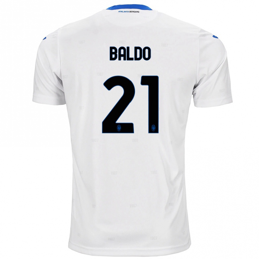 Niño Fútbol Camiseta Nicolò Baldo #21 Blanco 2ª Equipación 2024/25 Argentina