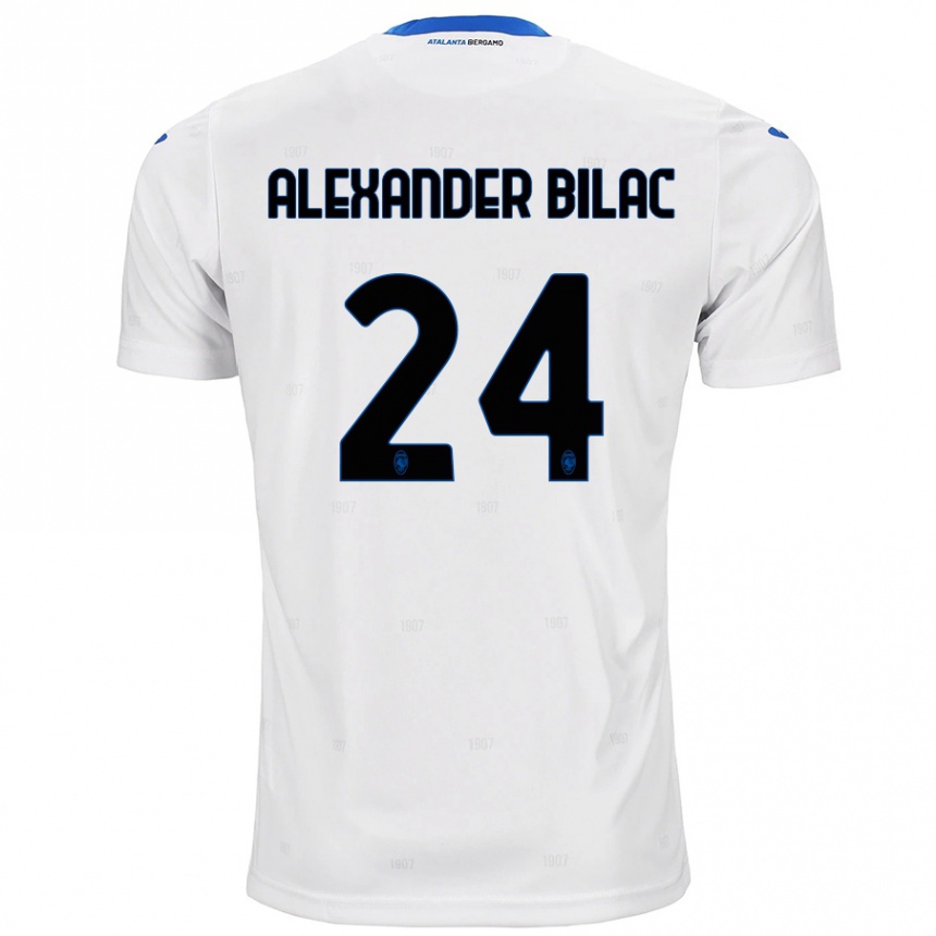 Niño Fútbol Camiseta Max Alexander Bilac #24 Blanco 2ª Equipación 2024/25 Argentina