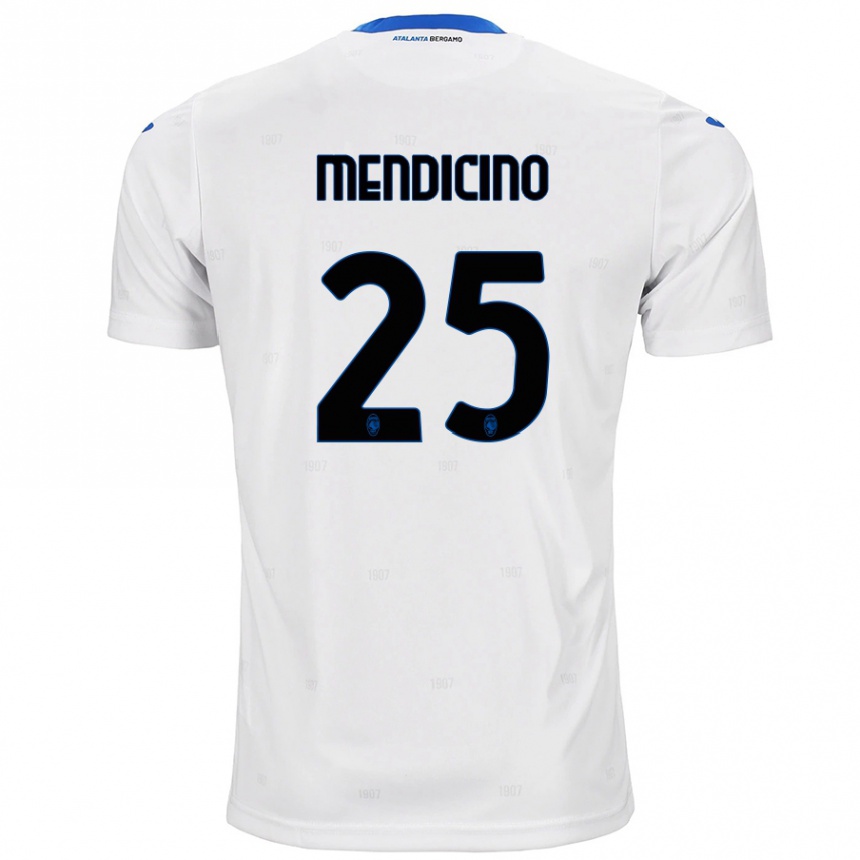 Niño Fútbol Camiseta Leonardo Mendicino #25 Blanco 2ª Equipación 2024/25 Argentina