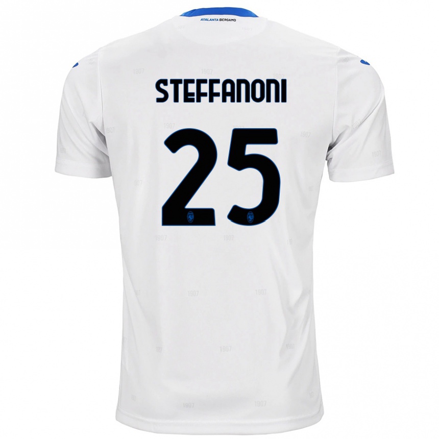 Niño Fútbol Camiseta Federico Steffanoni #25 Blanco 2ª Equipación 2024/25 Argentina