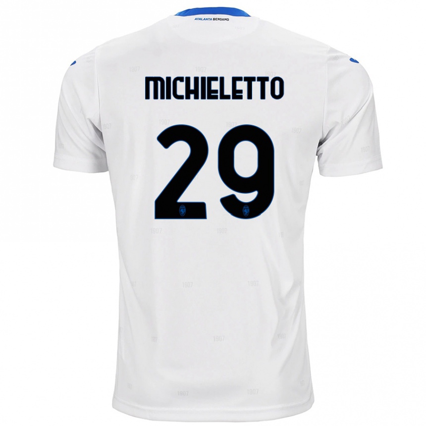 Niño Fútbol Camiseta Andrea Michieletto #29 Blanco 2ª Equipación 2024/25 Argentina