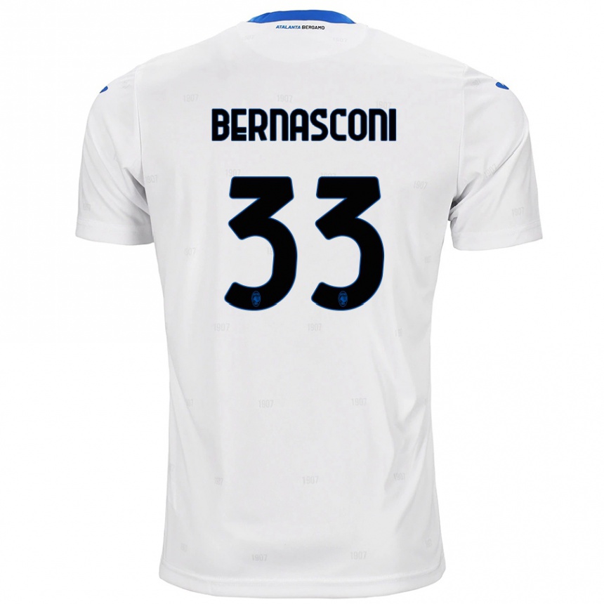 Niño Fútbol Camiseta Lorenzo Bernasconi #33 Blanco 2ª Equipación 2024/25 Argentina