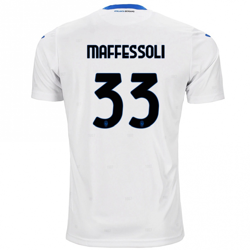 Niño Fútbol Camiseta Manuel Maffessoli #33 Blanco 2ª Equipación 2024/25 Argentina