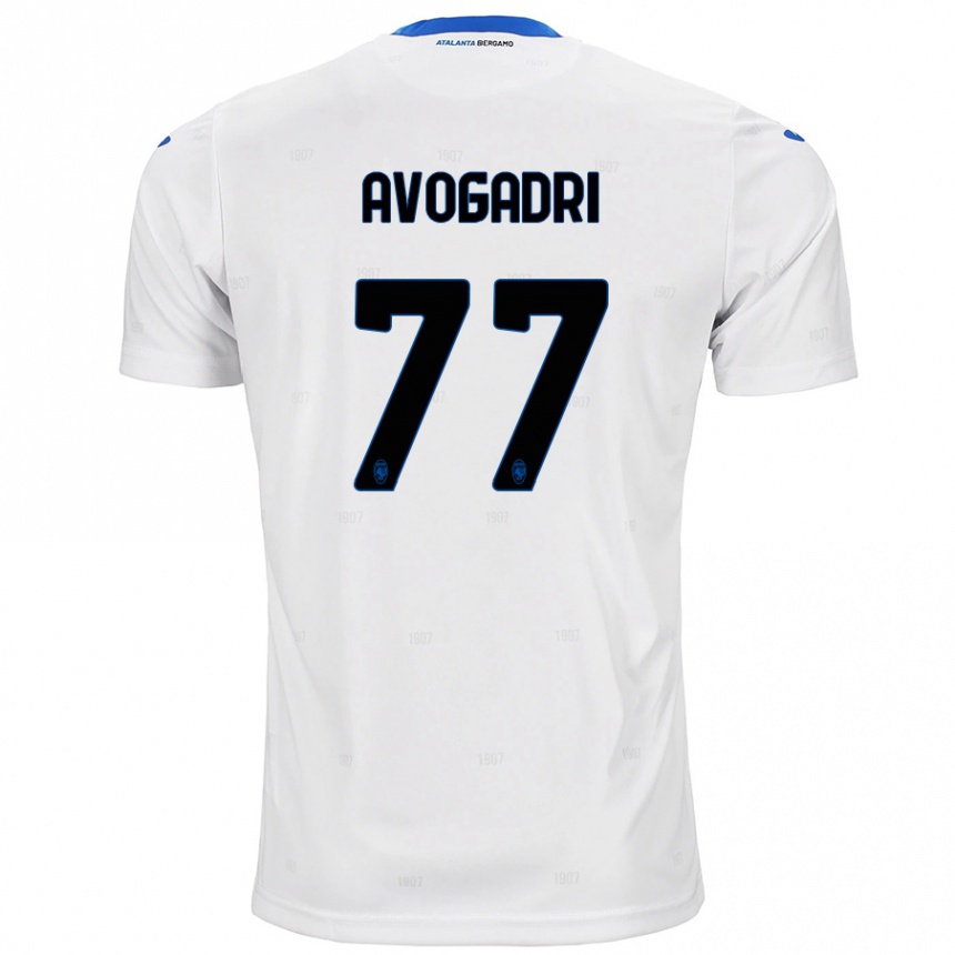 Niño Fútbol Camiseta Lorenzo Avogadri #77 Blanco 2ª Equipación 2024/25 Argentina