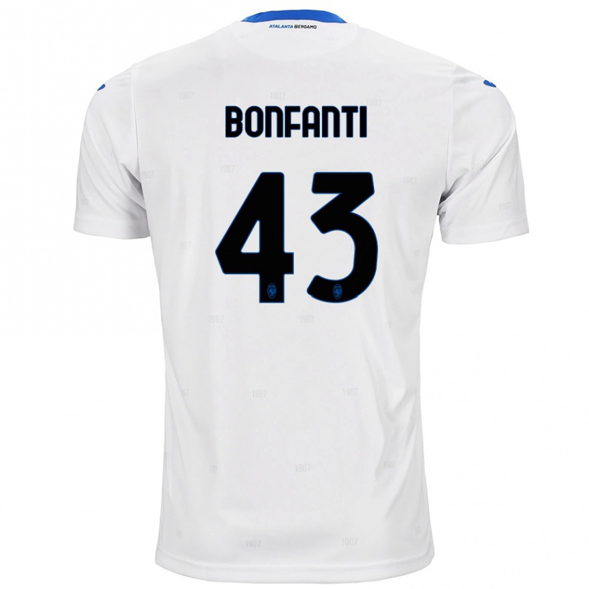 Niño Fútbol Camiseta Giovanni Bonfanti #43 Blanco 2ª Equipación 2024/25 Argentina