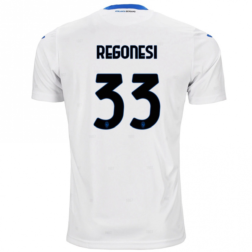 Niño Fútbol Camiseta Iacopo Regonesi #33 Blanco 2ª Equipación 2024/25 Argentina