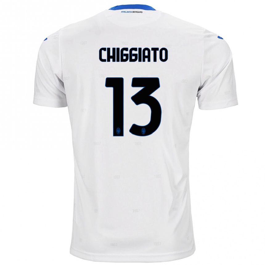 Niño Fútbol Camiseta Gabriele Chiggiato #13 Blanco 2ª Equipación 2024/25 Argentina