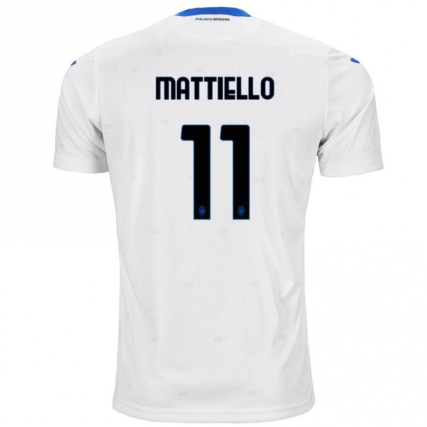 Niño Fútbol Camiseta Federico Mattiello #11 Blanco 2ª Equipación 2024/25 Argentina