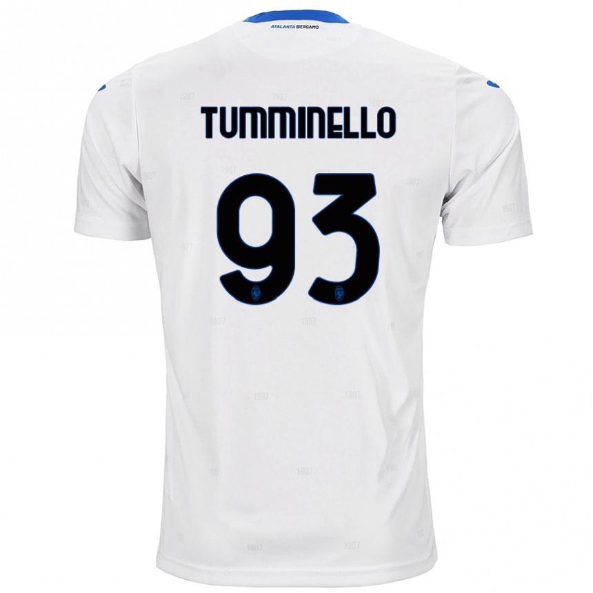 Niño Fútbol Camiseta Marco Tumminello #93 Blanco 2ª Equipación 2024/25 Argentina