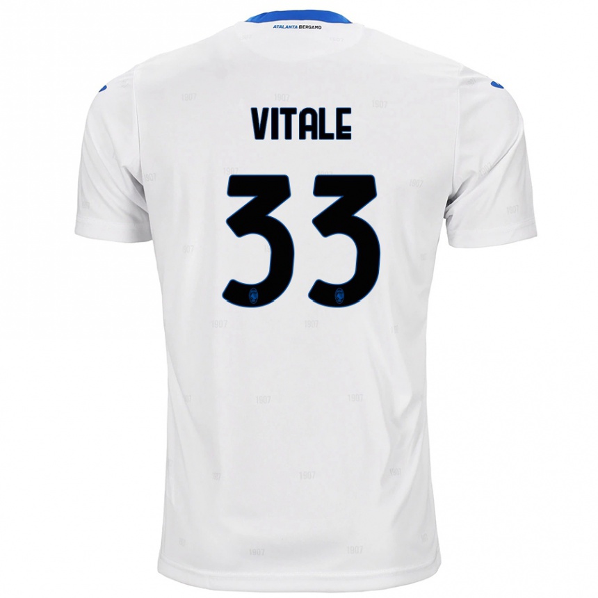 Niño Fútbol Camiseta Francesca Vitale #33 Blanco 2ª Equipación 2024/25 Argentina