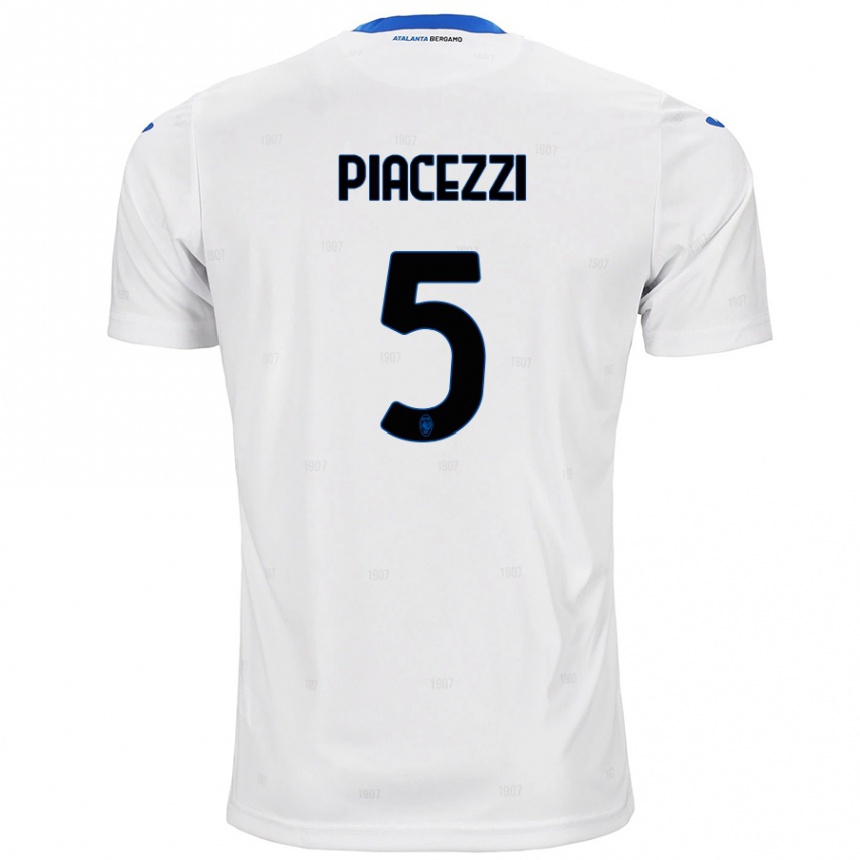 Niño Fútbol Camiseta Eleonora Piacezzi #5 Blanco 2ª Equipación 2024/25 Argentina