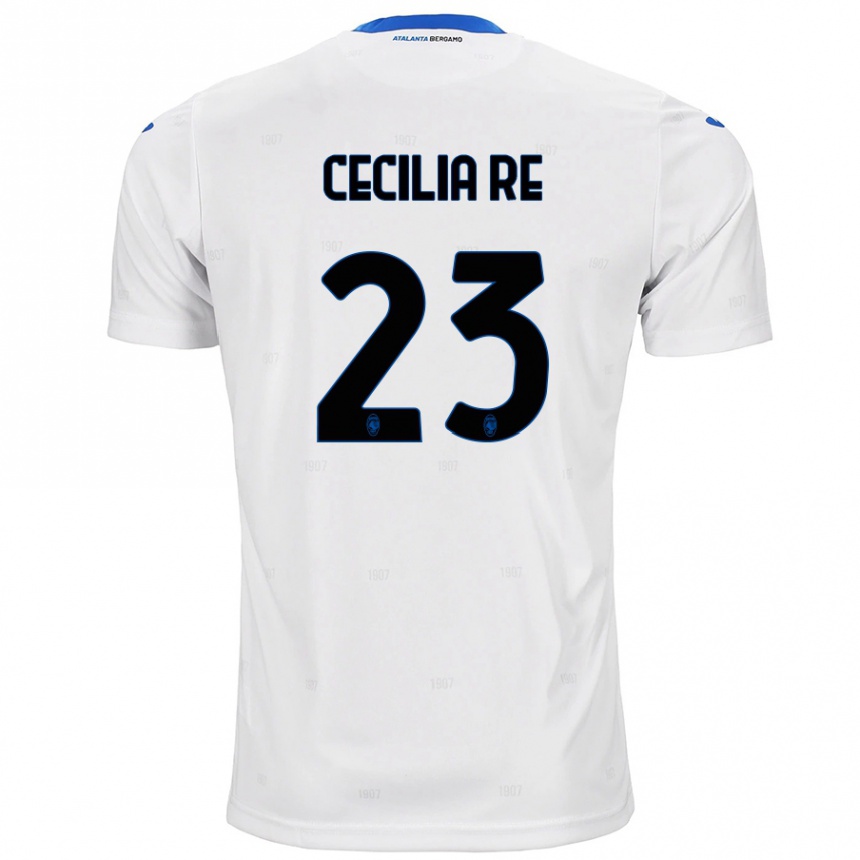 Niño Fútbol Camiseta Cecilia Re #23 Blanco 2ª Equipación 2024/25 Argentina