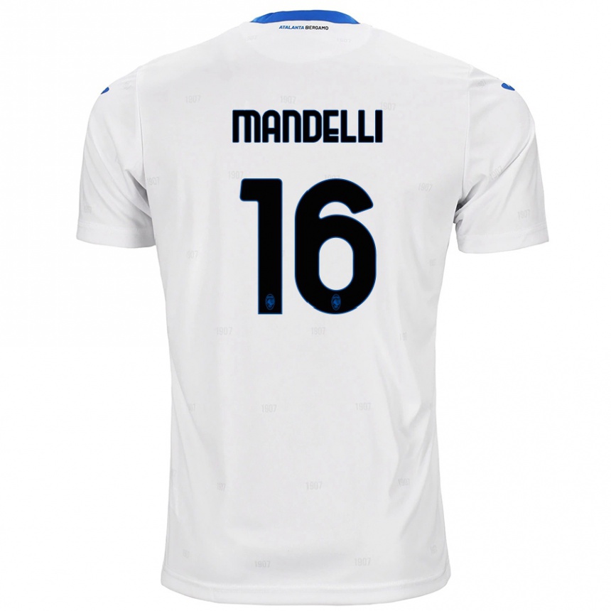 Niño Fútbol Camiseta Giulia Mandelli #16 Blanco 2ª Equipación 2024/25 Argentina