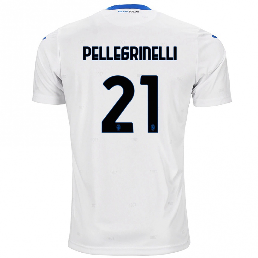 Niño Fútbol Camiseta Giorgia Pellegrinelli #21 Blanco 2ª Equipación 2024/25 Argentina