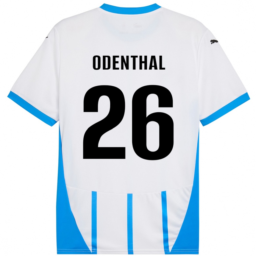 Niño Fútbol Camiseta Cas Odenthal #26 Blanco Azul 2ª Equipación 2024/25 Argentina