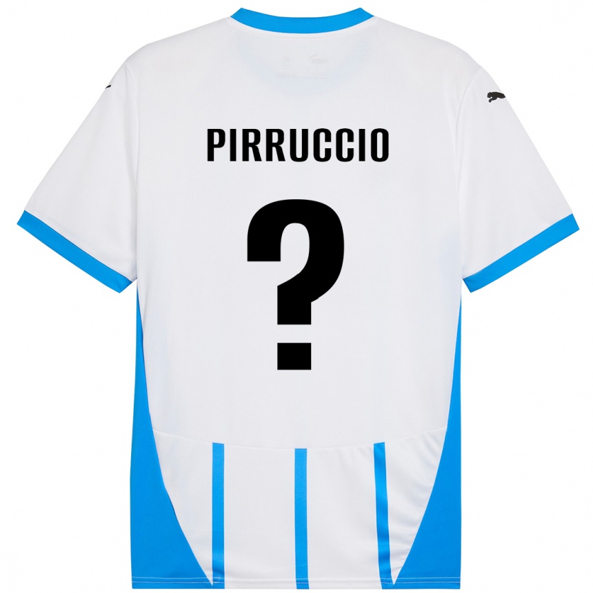 Niño Fútbol Camiseta Federico Pirruccio #0 Blanco Azul 2ª Equipación 2024/25 Argentina