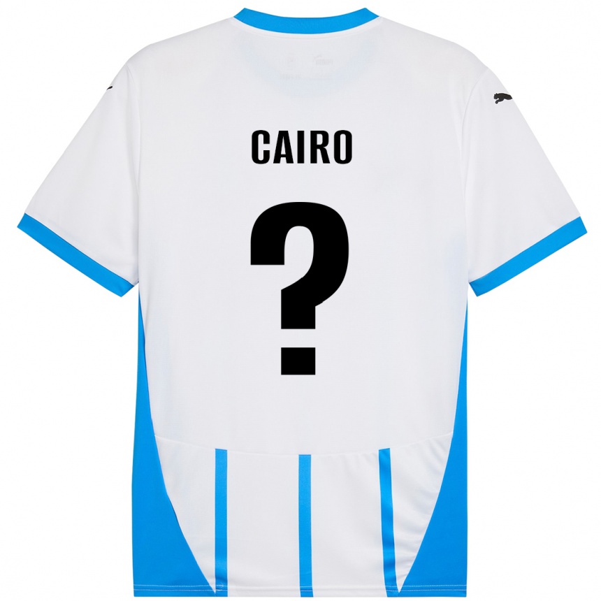 Niño Fútbol Camiseta Nicolas Cairo #0 Blanco Azul 2ª Equipación 2024/25 Argentina