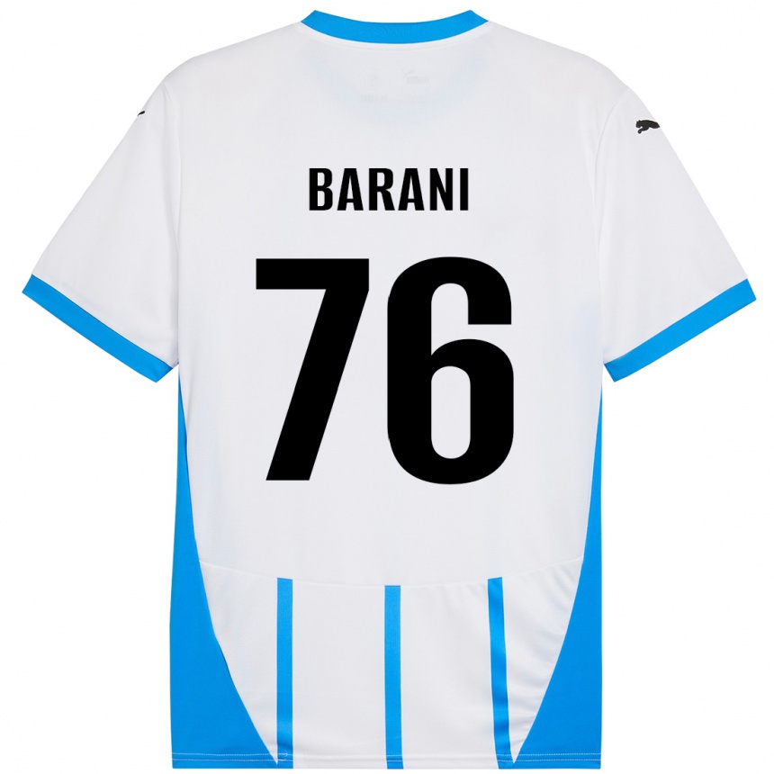 Niño Fútbol Camiseta Luca Barani #76 Blanco Azul 2ª Equipación 2024/25 Argentina