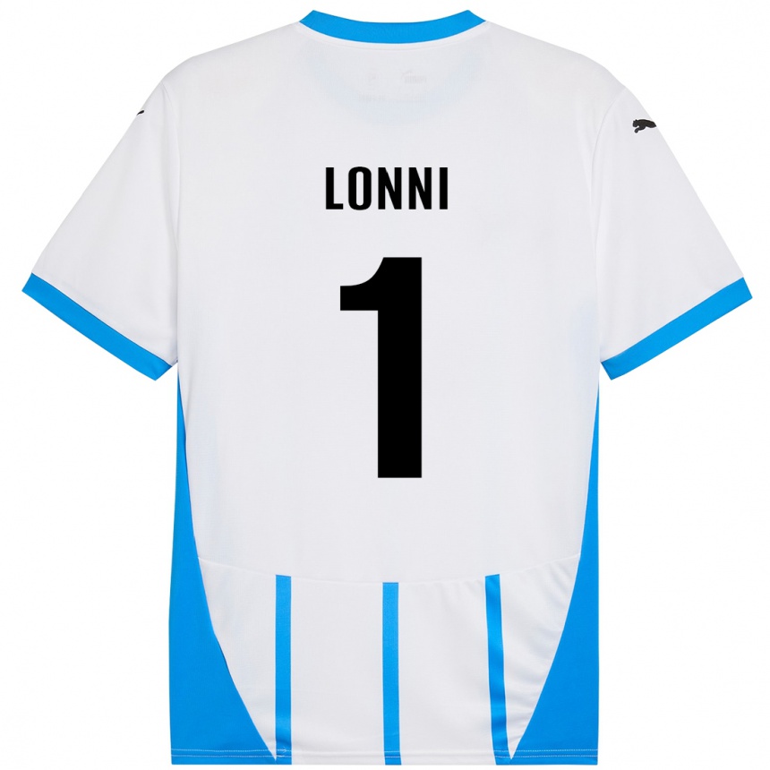 Niño Fútbol Camiseta Lia Lonni #1 Blanco Azul 2ª Equipación 2024/25 Argentina