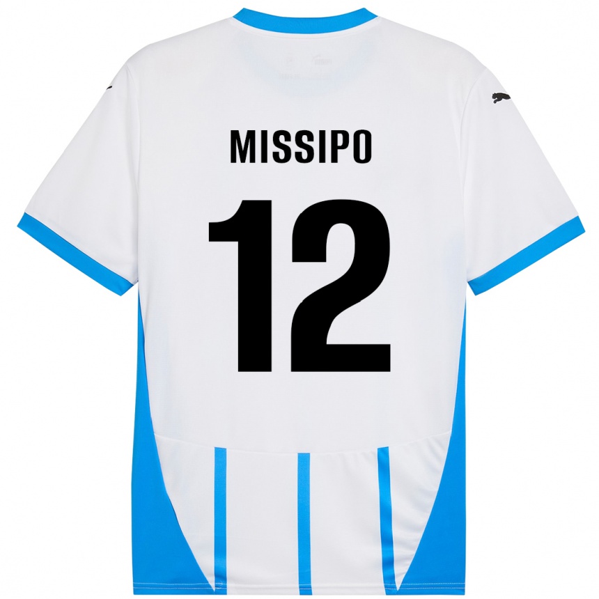 Niño Fútbol Camiseta Kassandra Missipo #12 Blanco Azul 2ª Equipación 2024/25 Argentina