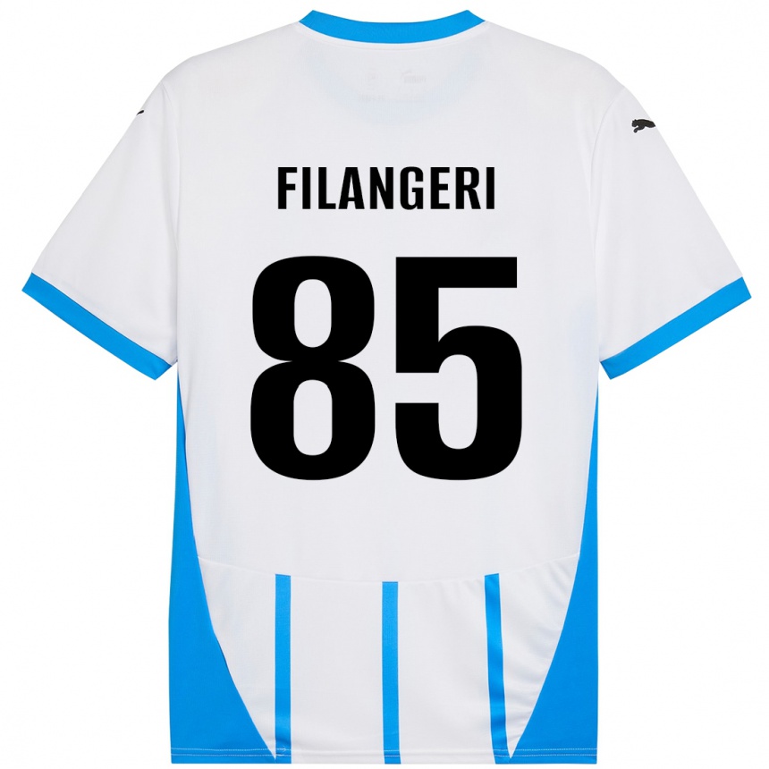 Niño Fútbol Camiseta Maria Luisa Filangeri #85 Blanco Azul 2ª Equipación 2024/25 Argentina