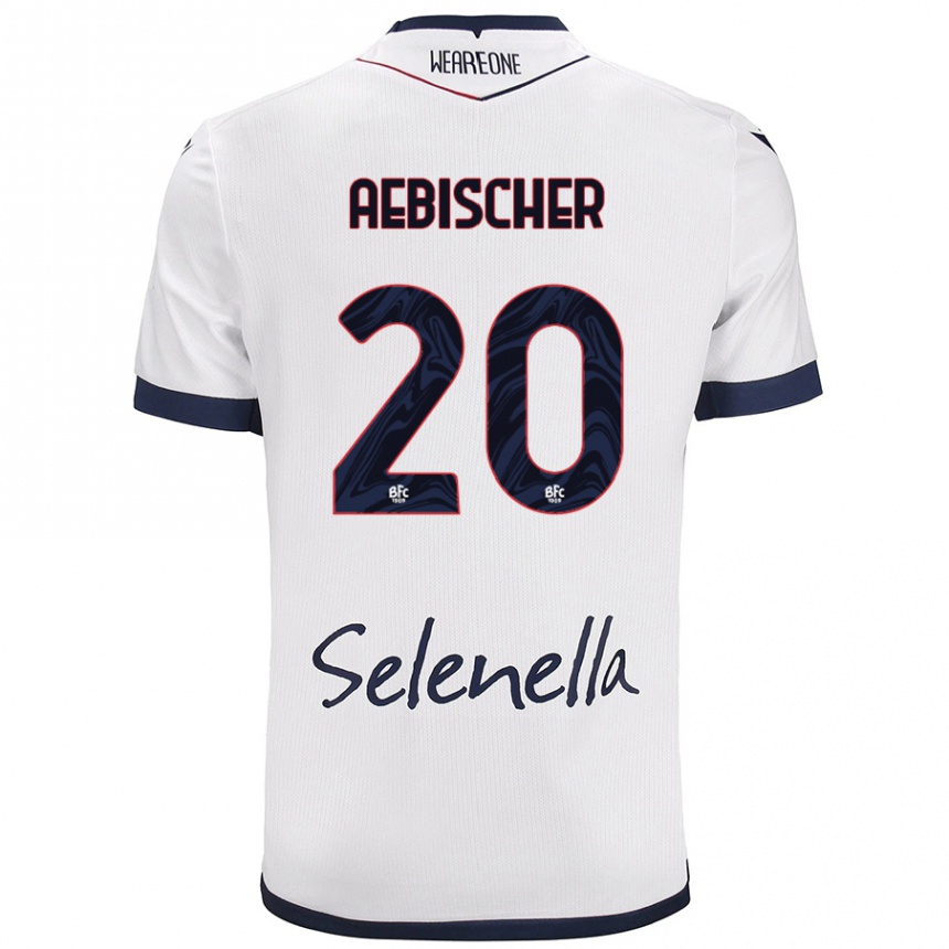 Niño Fútbol Camiseta Michel Aebischer #20 Blanco Azul Real 2ª Equipación 2024/25 Argentina