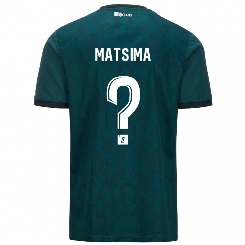 Niño Fútbol Camiseta Chrislain Matsima #0 Verde Oscuro 2ª Equipación 2024/25 Argentina