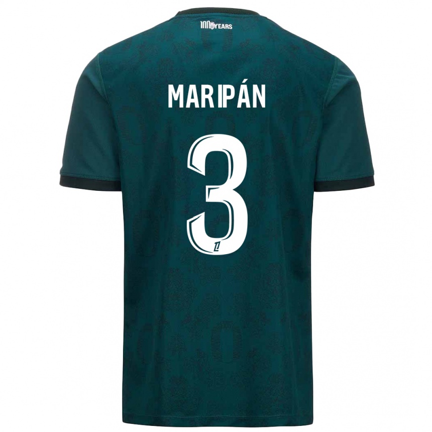 Niño Fútbol Camiseta Guillermo Maripán #3 Verde Oscuro 2ª Equipación 2024/25 Argentina