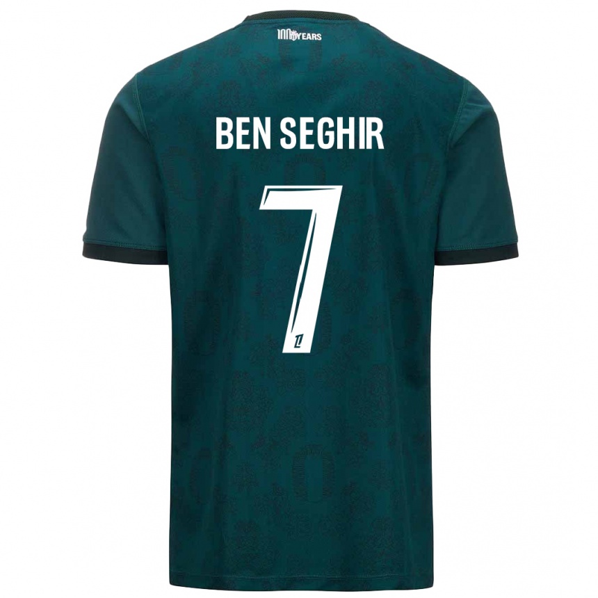 Niño Fútbol Camiseta Eliesse Ben Seghir #7 Verde Oscuro 2ª Equipación 2024/25 Argentina