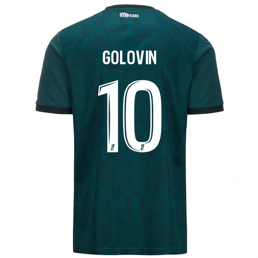 Niño Fútbol Camiseta Aleksandr Golovin #10 Verde Oscuro 2ª Equipación 2024/25 Argentina