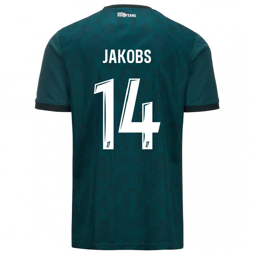 Niño Fútbol Camiseta Ismail Jakobs #14 Verde Oscuro 2ª Equipación 2024/25 Argentina