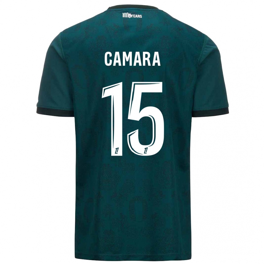 Niño Fútbol Camiseta Lamine Camara #15 Verde Oscuro 2ª Equipación 2024/25 Argentina