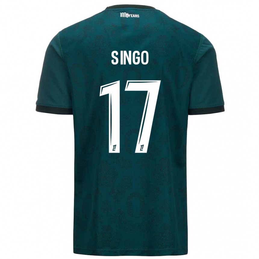 Niño Fútbol Camiseta Wilfried Singo #17 Verde Oscuro 2ª Equipación 2024/25 Argentina